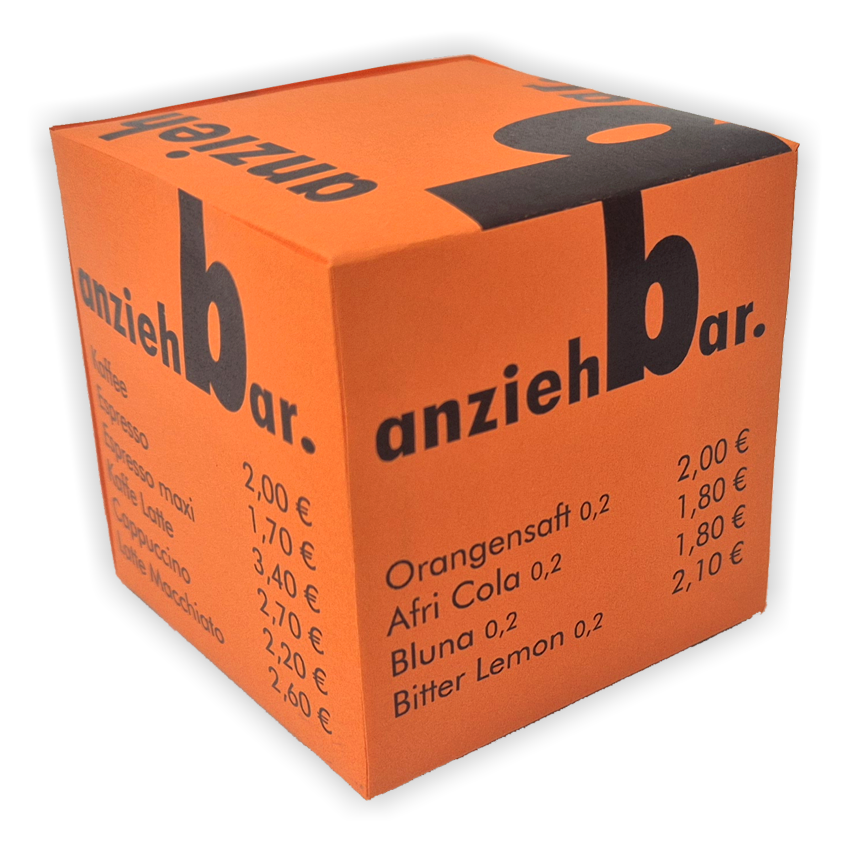 Getränkekarte Anziehbar, Mode und Bar, Karlsruhe