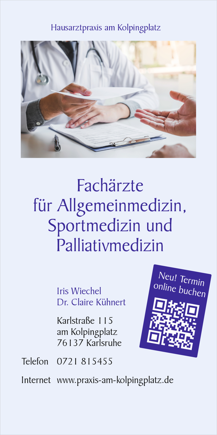 Flyer Arztpraxis, Karlsruhe
