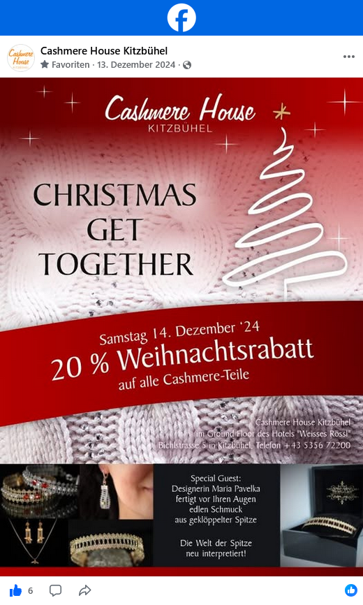 Facebook Cashmere House Kitzbühel