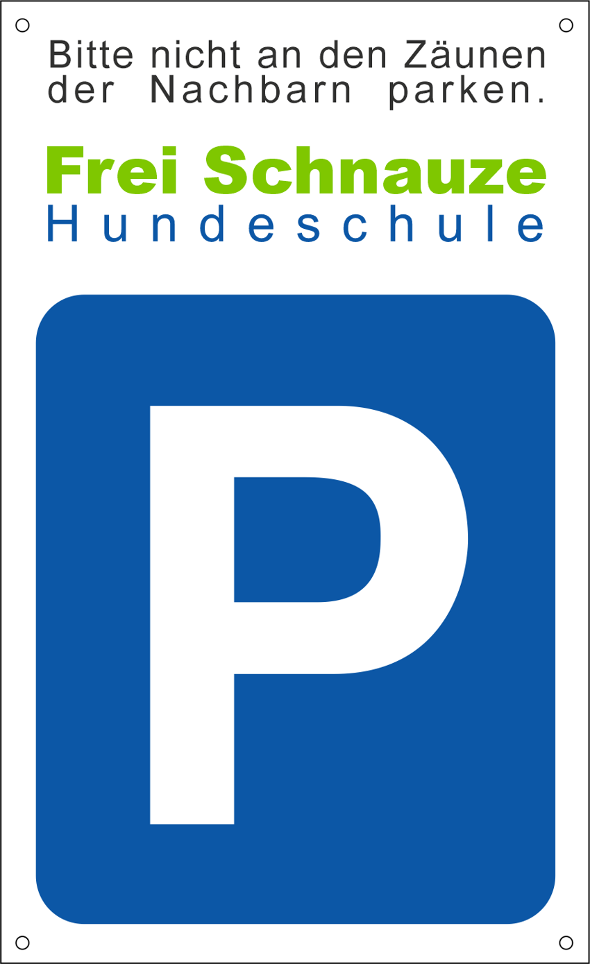 Firmenschild Hundeschule Frei Schnauze, Karlsruhe