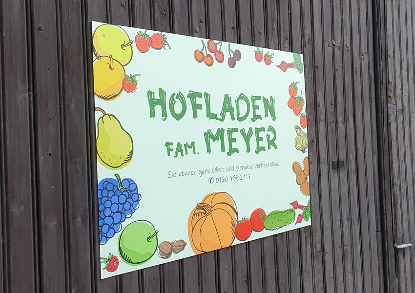 Schild Hofladen Meyer