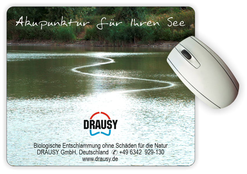 Mousepad Drausy GmbH, Teichsanierung, Schweigen-Rechtenbach