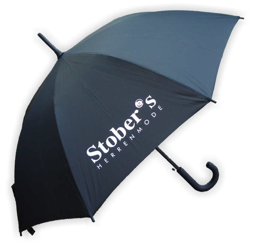 Regenschirm mit Logo Stober*s Herrenmode, Karlsruhe