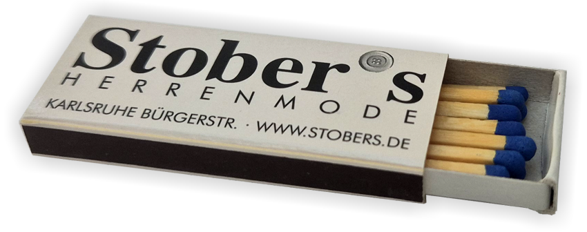 Streichholzschachtel Stober*s Herrenmode, Karlsruhe
