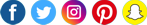 Facebook Twitter Instagram Pinterest Snapchat